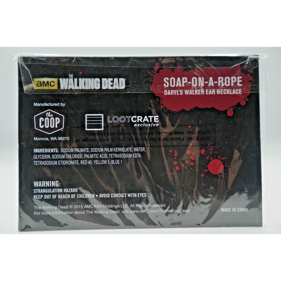 AMC The Walking Dead - Soap on a Rope Daryl's Walker Ear Necklace Loot Crate NEW - Picture 2 of 4
